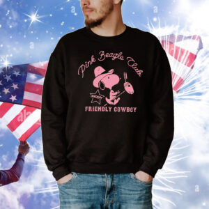 Snoopy Pink Beagle Club friendly cowboy T-Shirt