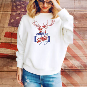 Chicago Stags red deer basketball logo Tee Shirt