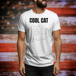 Cool Cat And Skateboard Tee Shirt