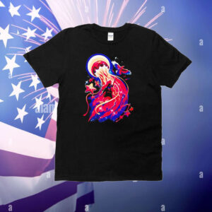 Cosmic Jellyfish Warrior with Stars T-Shirt