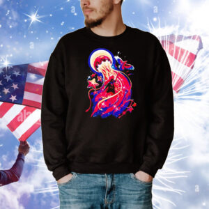 Cosmic Jellyfish Warrior with Stars T-Shirt