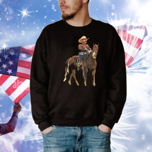 Cowboy Riding Horse Funny Western Meme T-Shirt