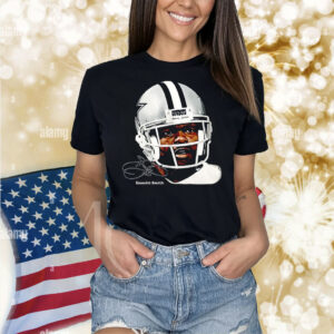 Emmitt James Smith III Dallas Cowboys watercolor art big head Shirt