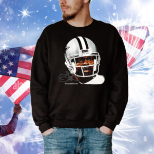 Emmitt James Smith III Dallas Cowboys watercolor art big head T-Shirt
