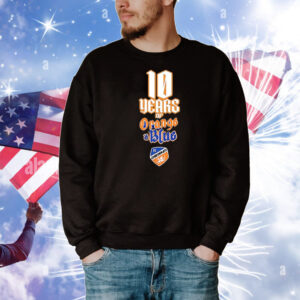 FC Cincinnati 10 years of Orange and Blue T-Shirt