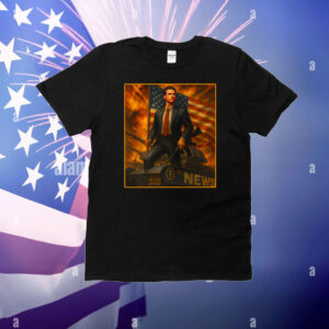 Gavin Newsom Patriotic Tank with Flag and Rifle Artwork Premium T-Shirt