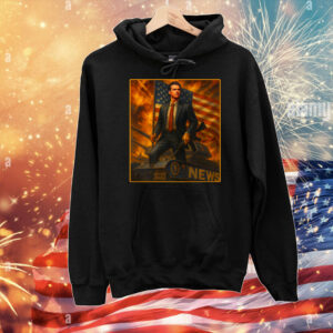 Gavin Newsom Patriotic Tank with Flag and Rifle Artwork Premium T-Shirt