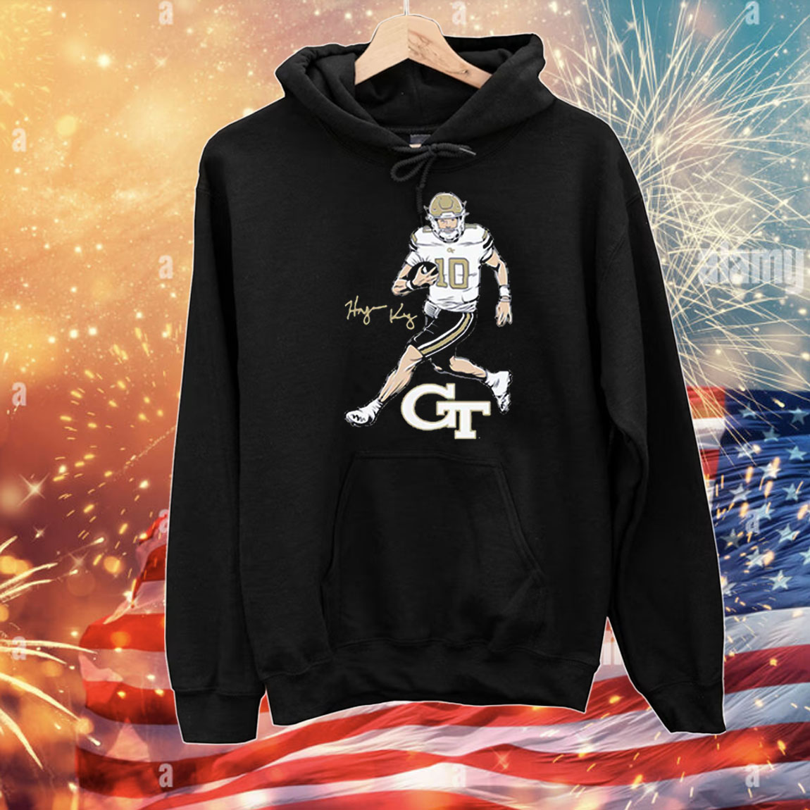 Georgia Tech Football Haynes King Superstar Pose T-Shirt