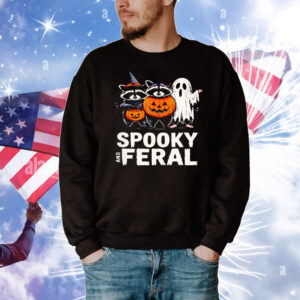 Ghost raccoon opossum spooky and feral Halloween T-Shirt