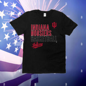 Indiana Basketball Text Logo Overlay T-Shirt