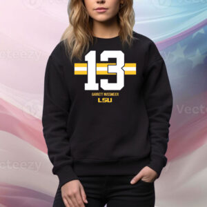LSU Football Garrett Nussmeier Name Number Stripe Tee Shirt