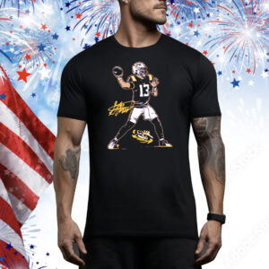 LSU Football Garrett Nussmeier Superstar Pose Tee Shirt