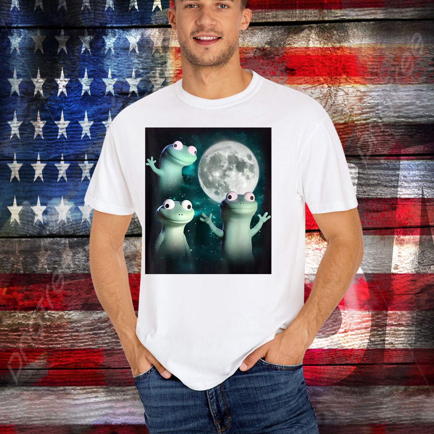 Lizard Lizard Lizard Meme Moon T-Shirt