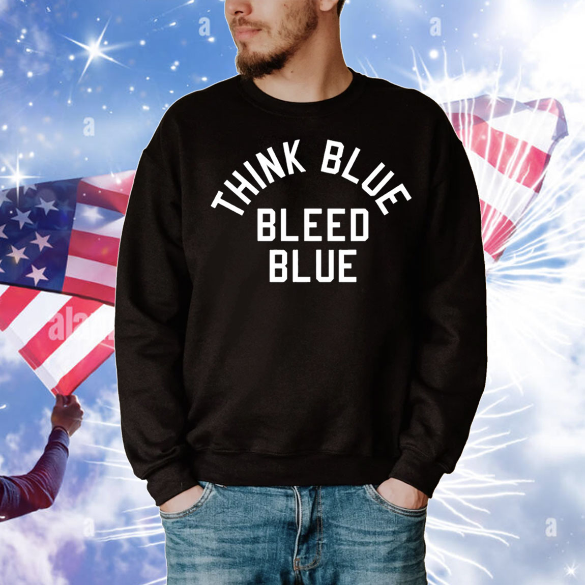 Los Angeles Dodgers think blue bleed blue T-Shirt