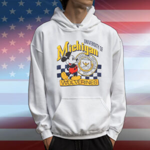 Mickey Mouse university of Michigan Wolverines 1817 logo T-Shirt