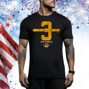 Missouri Basketball Sophie Cunningham Name Number Stripe Tee Shirt