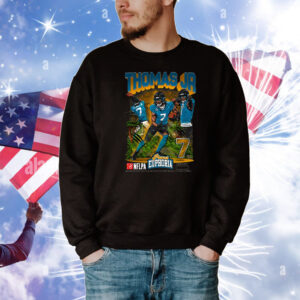 Official Brian Thomas Jr. Jacksonville Jaguars NFL Football Planet Euphoria Artwork T-Shirt