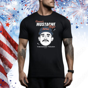 Official Greene’s Mustache Mojo The Magic Touch Riley Greene Detroit Tigers MLB Tee Shirt