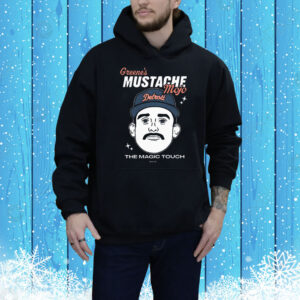 Official Greene’s Mustache Mojo The Magic Touch Riley Greene Detroit Tigers MLB Tee Shirt