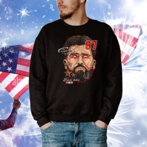 Official Travis Kelce Fat Head Kansas City Chiefs NFL Planet Euphoria Artwork T-Shirt
