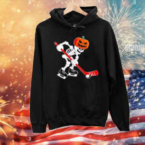 Skeleton ice hockey Halloween T-Shirt