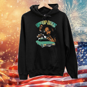 Vintage Snoop Dogg Portrait with Classic Green Lowrider Car T-Shirt