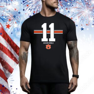 Auburn Football Jackson Arnold 11 Stripe Tee Shirt
