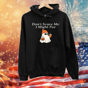 Don’t Scare Me I Might Pee Halloween Pregnant Ghost T-Shirt