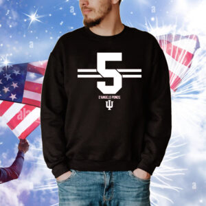 Indiana Football D'Angelo Ponds 5 Stripe T-Shirt