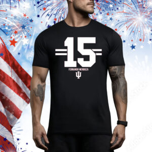 Indiana Football Fernando Mendoza 15 Stripe Tee Shirt