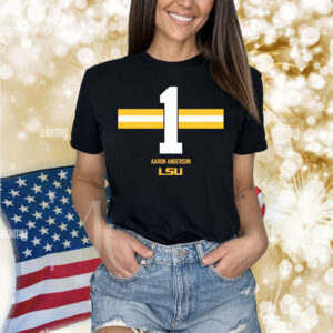 LSU Football Aaron Anderson 1 Stripe Shirt