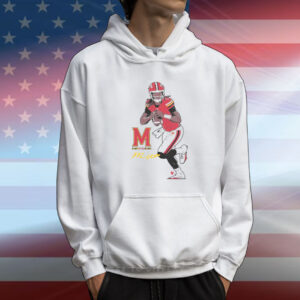 Maryland Football Malik Washington Superstar Pose T-Shirt