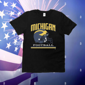 Michigan Football Vintage Helmet T-Shirt
