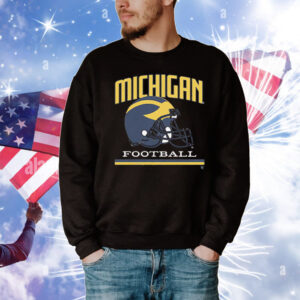 Michigan Football Vintage Helmet T-Shirt