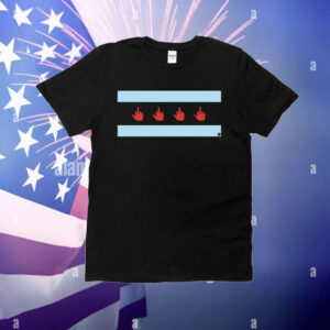 Middle Finger Chicago Flag T-Shirt