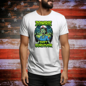 Nurse zombie shift survivor Halloween Tee Shirt