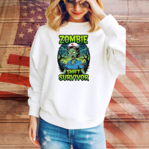 Nurse zombie shift survivor Halloween Tee Shirt