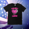 Pink out Detroit Lions Breast Cancer diamond heart T-Shirt